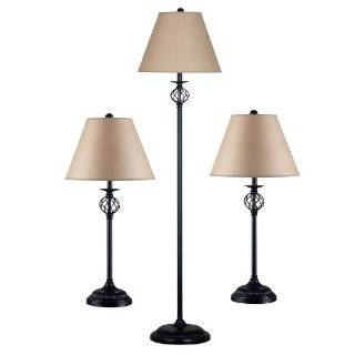  Kenroy Home Park Avenue 3 Piece Lamp Set with Oil Rubbed 