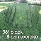 36 Black Exercise 8 Play Pen Fence Dog Crate Pet Kennel