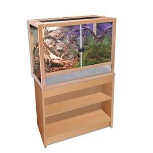NATURAL WOOD & TEMPERED GLASS REPTILE CAGE TERRARIUM ECO SYSTEM 