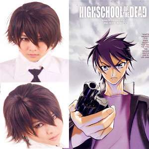 HighSchool of the Dead Takashi Komuro cosplay wig  