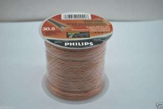 PHILIPS 18 Gauge 100 Ft. Speaker Cable ROLL Copper Wire  