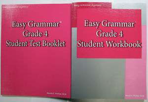   OF 2 Easy Grammar Grade 4 Workbook + Test Book 9780936981475  
