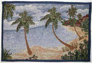 Palm Tree Tropical Placemat Tapestry Cloth Style H 1pc  