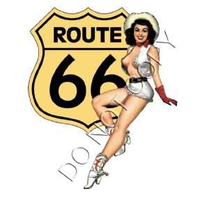  Sexy USA Route 66 Pinup Girl Decal s78 Musical 