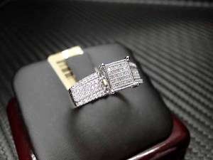 WOMENS DIAMOND ENGAGEMENT RING 10K WHITE GOLD ROUND  