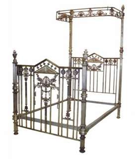 6573 Beautiful Detailed 19th C. Bronze Bed  