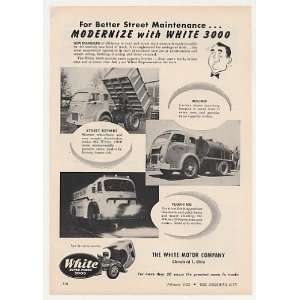   White 3000 City Street Maintenance Trucks Print Ad