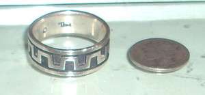 Vintage Signed Teme Navajo Sterling Silver Ring  