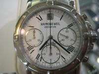RAYMOND WEIL GENEVE MENS WATCH AUTOMATIC SAPPHIRE ALL STAINLESS S 