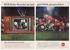 1966 rca victor lexington color tv football game 2 page