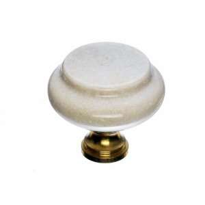  Top Knobs Crema Marfil Marble with base (TKM131) Brass 