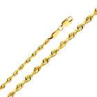 10kt Gold 3mm 24in. Rope Necklace