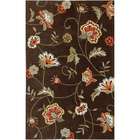  Hand tufted Brown Floral Area Rug (5 x 76)