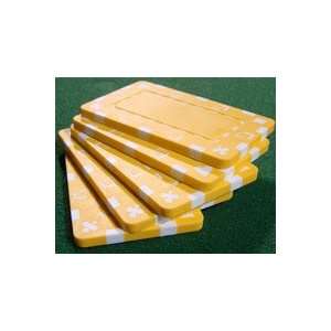   Gram Rectangular Plaque Style Poker Chips Yellow
