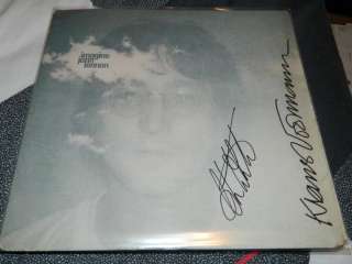 John Lennon Imagine SIGNED AUTOGRAPHED RECORD by Alan White & Klaus 
