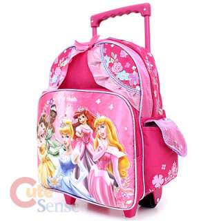   Tiana Toddler School Roller Backpack Rolling Pink Lace Bag 2