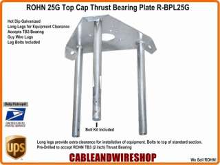 ROHN 25G Tower BPL25G Top Cap Thrust Bearing Plate 610074820406  