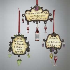 Club Pack of 12 Tuscan Winery Sentimental Plaque Christmas Ornaments 4 