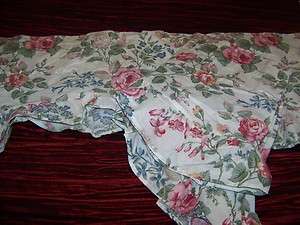 NEW LAURA ASHLEY FLORAL W/ROSE & LILACS VALANCE SET OF 2 86x23 