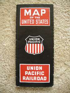 Orig 1946 UNION PACIFIC Railroad ROUTE MAP & BROCHURE  