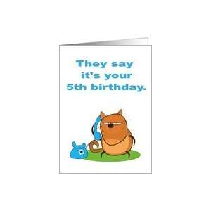  Happy 5th birthday Cat Card Toys & Games