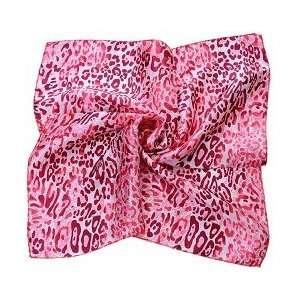 Pink Cheetah Leopard Print 20 Square Handbag or Neck Scarf By Mad 
