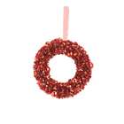   Home/Garden Dcor By CBK Red Glitter Wreath Ornament/Plastic (Set Of 6