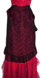 WESTERN FRONTIER DANCE HALL SALOON SATIN & LACE DRESS  