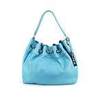 leather hobo bag aqua blue  