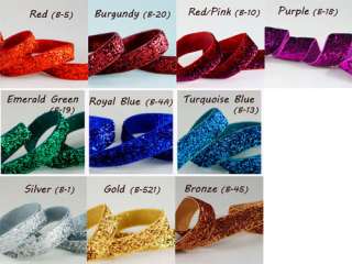 10Y 5/8 16mm Sparkle Metallic Cheer Glitter Ribbon U Pick Color 