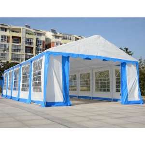  32 x 13 Heavy Duty Outdoor Party Tent / Carport   Blue 