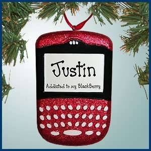 Personalized Christmas Ornaments   Red BlackBerry   Personalized with 