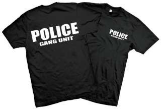 Police Gang Unit Black T Shirt  