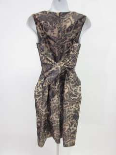 MSIAMO Brown Tan Animal Print Sleeveless Dress Sz 12  