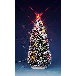 Large Lighted Christmas Tree, Battery Operated  Lemax Village 