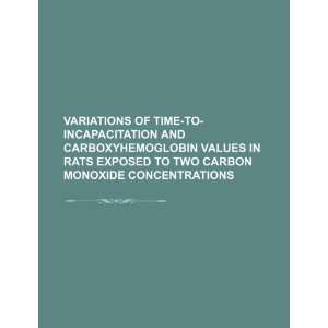  Variations of time to incapacitation and carboxyhemoglobin 