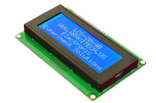 20x4 White Character on Blue LCD with Backlight PIC AVR  