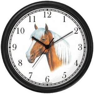 Palomino   JP   Horse Wall Clock by WatchBuddy Timepieces (Slate Blue 