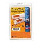   or Write Removable Color Coding Labels, 3/4in dia, Neon Red, 1008/Pack