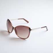 Kardashian Kollection Womens Brown Cat Eye Sunglasses 