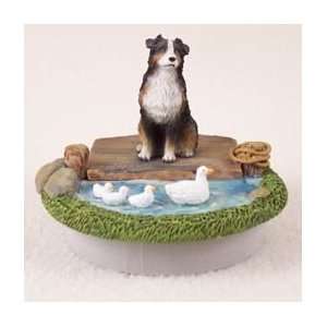Tricolor Australian Shepherd w/Docked Tail Candle Topper Tiny One A 