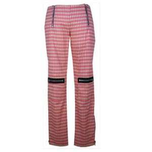  Harlequin Diamond patterned Punk Pogo Pants   Lime/pink 