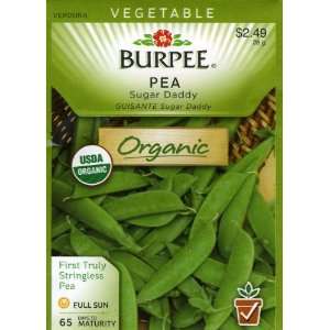  Burpee 60686 Organic Pea Sugar Daddy Seed Packet Patio 