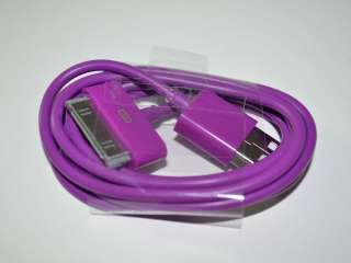   AC Power Charger Adapter +Car charger + Cable for iPhone iPod *purple