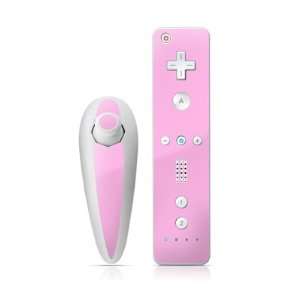  Solid State Pink Design Nintendo Wii Nunchuk + Remote 