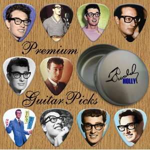   Buddy Holly Premium Guitar Picks X 10 In Tin (0) Musical Instruments