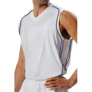   Muscle Custom Basketball Jerseys WHITE/NAVY (WHN) M