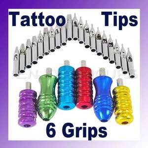 20Pcs Tattoo Supplies Grips Stainless Steel Tips Nozzle  