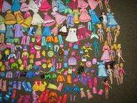 Polly Pocket & Similar Lot 500 Pieces Dolls Clothes & Accessories 