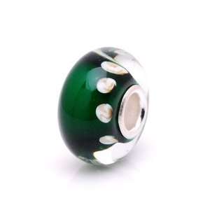  .925 Stamped Sterling Silver Core Dark Green with Little 